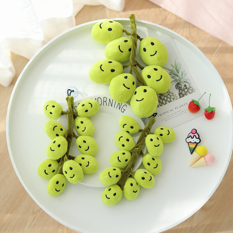 Creativo carino peluche giocattoli di frutta un mazzo di uva piante farcite morbide uva estate bambole nere per bambini ragazze bel regalo