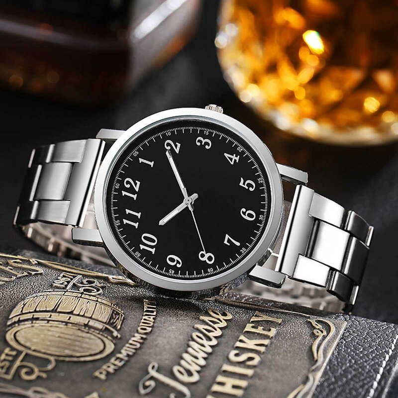 Luxus Herren Quarzuhren Edelstahl Armbanduhr Casual Herren Uhr Runde Business Armbanduhren Reloj Hombre