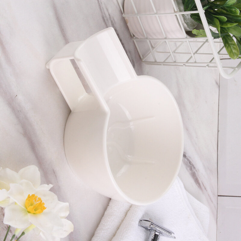 YAQI High Quality White Color Plastic Shaving Bowl For Men Shaving Brush