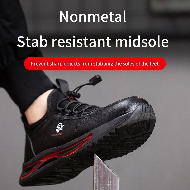 Safety Shoes Men for Work SteelToe Free Shipping Industrial Boots Man Protection for the Feet Smash-Proof Waterproof