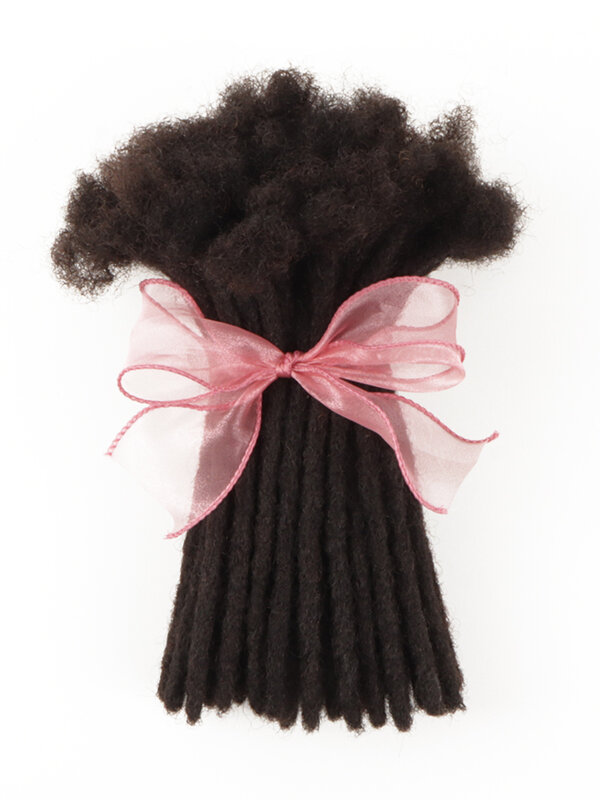 Orientfashion-extensiones de cabello humano Afro, mechones de rastas Afro rizadas de 0,8 cm de ancho medio, 50 piezas, hechas a mano, se pueden teñir y decolorar