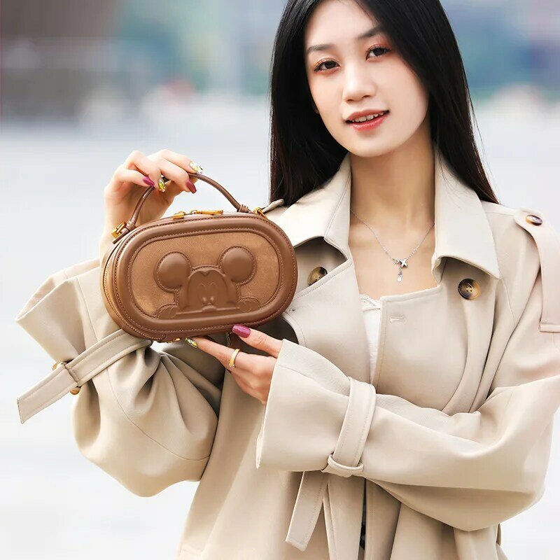 Disney Mickey Purses and Handbags Kawaii Crossbody Shoulder Bag Fashionable Case Cute Anime Wallet PU Tote Bags for Women Simple