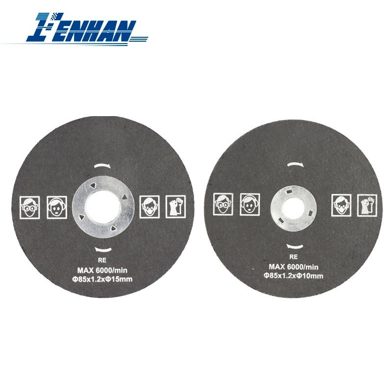 Discos de corte de resina Circular, hojas de sierra para corte de Metal, disco de corte de fibra, herramientas abrasivas, 85mm, 85x50/15mm