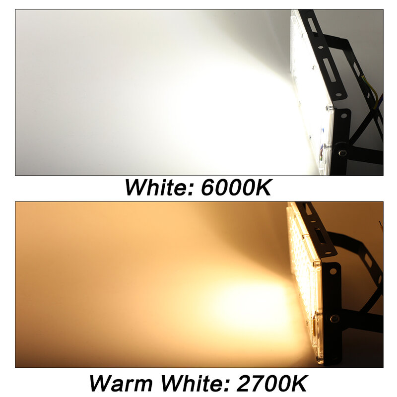 Luz de inundação impermeável ao ar livre, projetor refletor, foco spotlight, ip65, 50w, 220v, 240v