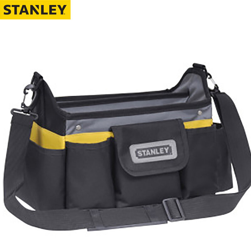 ستانلي STST1-70718-23 حقيبة أداة مفتوحة الأساسية 12In الثقيلة الصلب مقبض متعدد جيوب تخزين للأجزاء الصغيرة