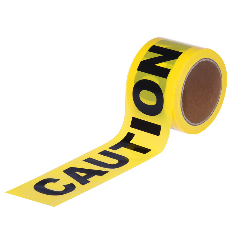 7cm*100M Roll Yellow Caution Tape For Safety Barrier Barricade For Contractors Public Works Safety High Quality