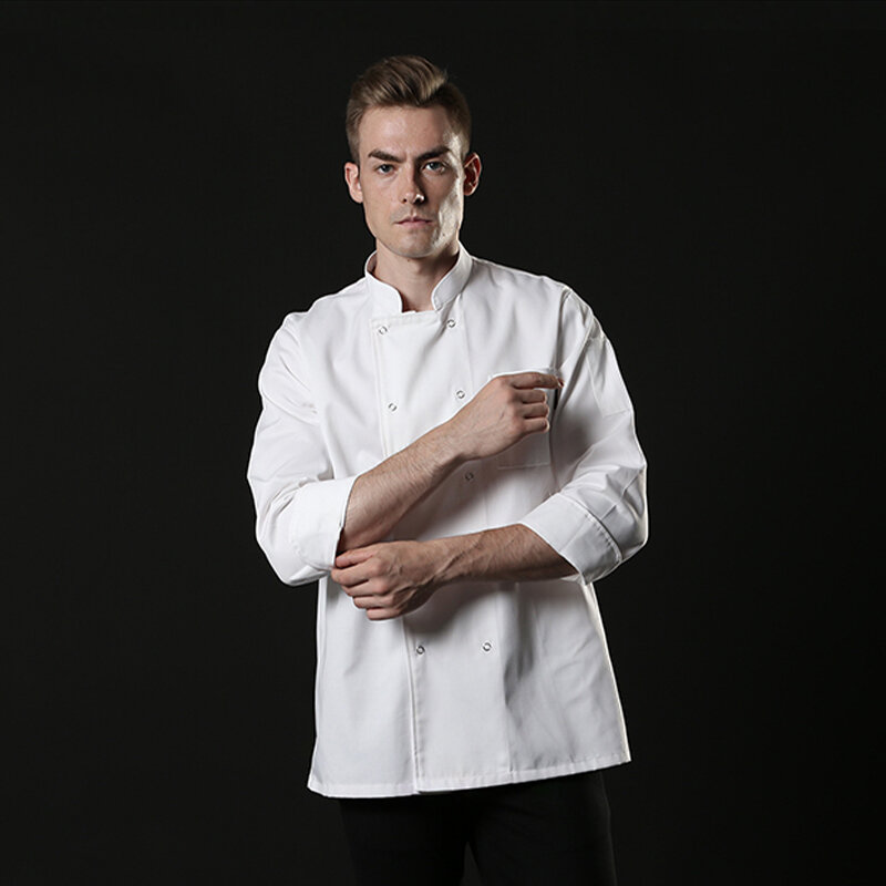Hotel Chef Uniform Kitchen Shirt Food Service Restaurant Cook Coat Cooking Jacket Bakery Cafe Waiter Clothing Tops