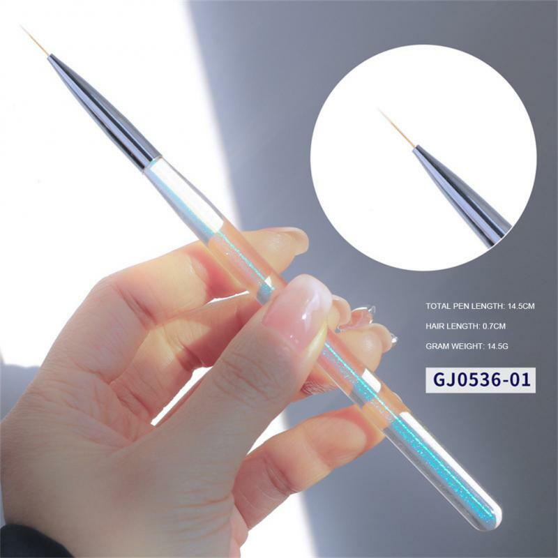 1/3/5PCS Nail Art Brushes Aurora French Stripe Nail Art Liner Brush Uv Gel Extension Nails Manicure Tool