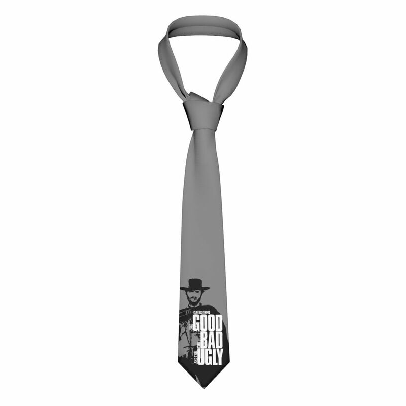 Clint Eastwood krawat Unisex 8 cm dobry zły i brzydki krawat dla akcesoria dla mężczyzn Gravatas akcesoria ślubne biuro