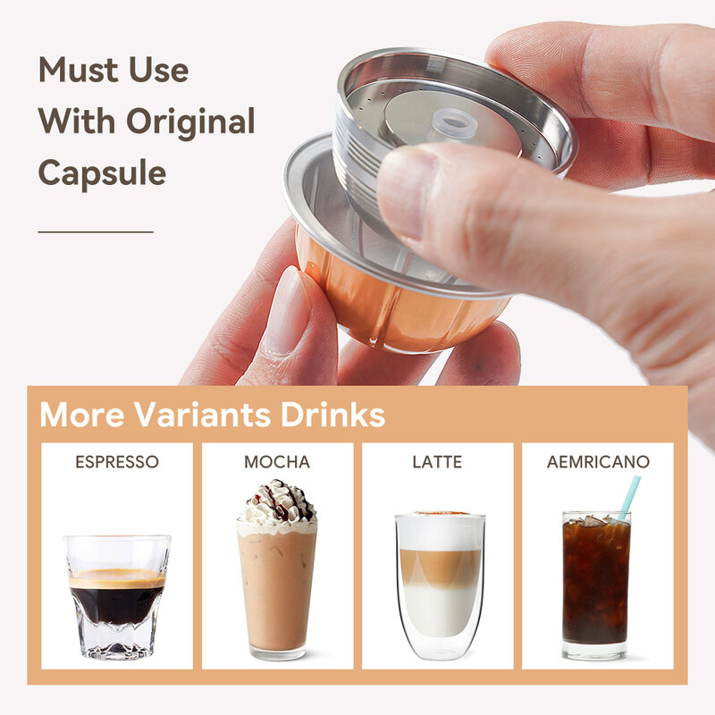 Wieder verwendbare Kaffee kapsel nur für Nespresso Vertuoline nächste Kaffee maschine Edelstahl Kaffee Fliter Pods für Vertuo als nächstes