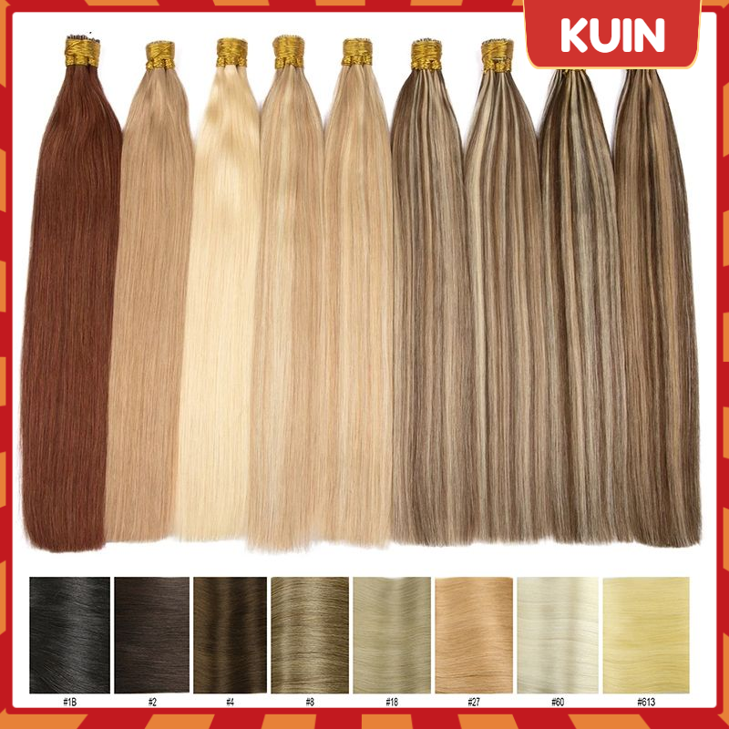 I Tip Remy Human Hair Extensions Straight Natural Fusion Hair Extensions Blonde Colored Machine Made Keratin Capsules 50pcs/Set