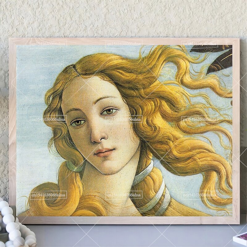 Pintura de diamantes Botticelli del nacimiento de Venus, dibujos con mosaico de diamantes, punto de cruz, bordado, decoración del hogar, póster