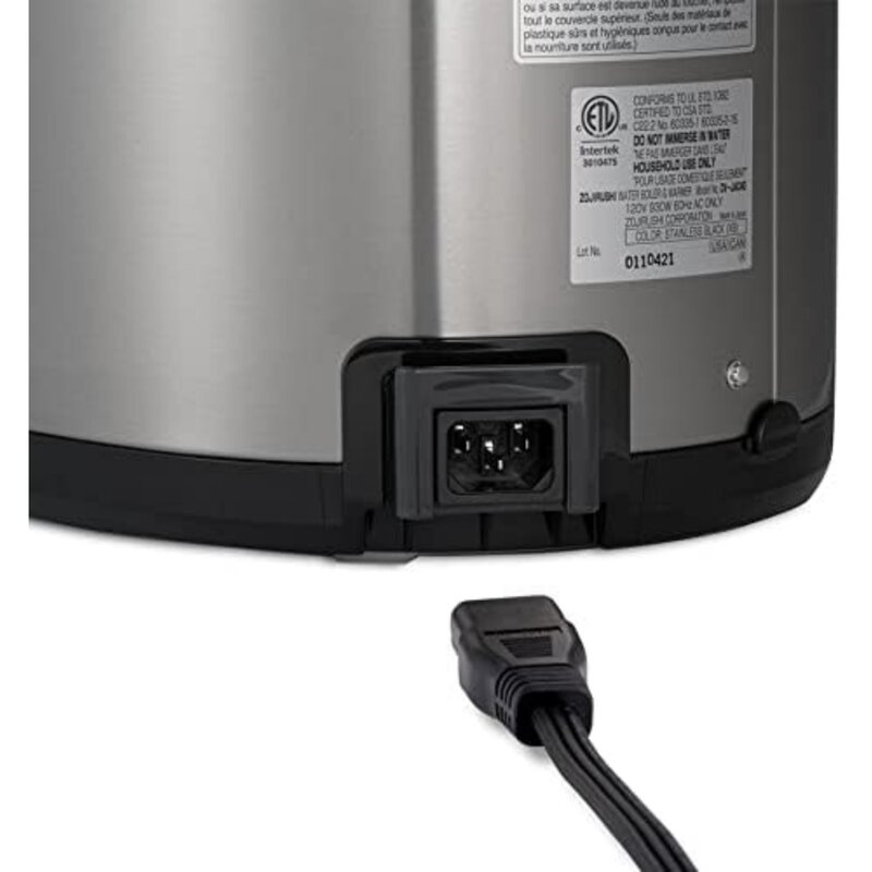 Boiler air hibrida & Warmer, 5.0 Liter, hitam tahan karat, sistem menjaga hangat Hybrid vaco-elektrik, dengan dasar berputar, rumah tangga
