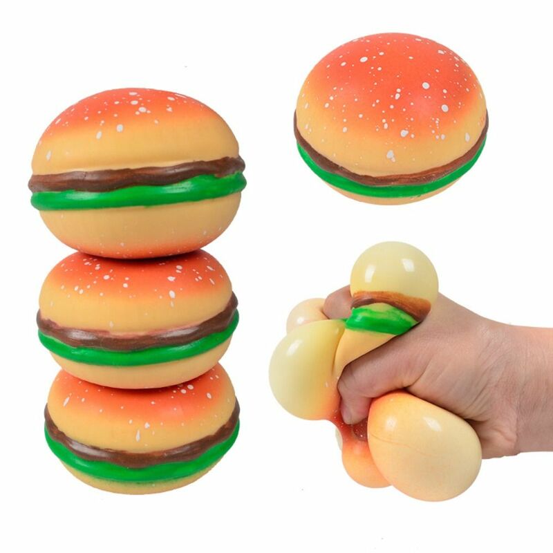 シリコンハンバーガースクイーズ感覚玩具、tpr、ピンチ減圧、食品シミュレーション、アイスクリーム