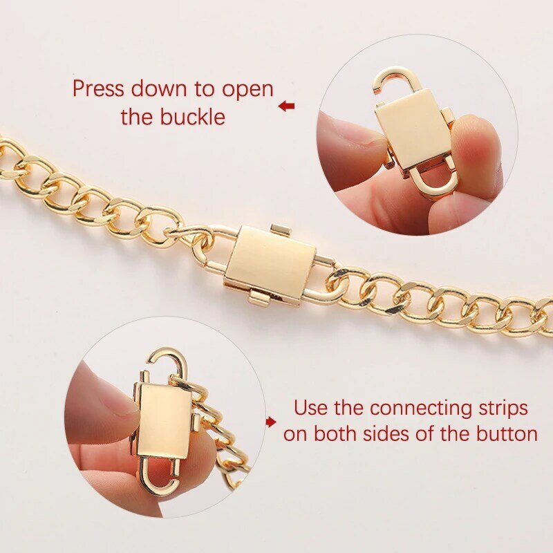Metal Chain Adjustment Buckles Bags Chain Change Length Hook DIY Keychain Hang Snap Bag Buckle Accessories