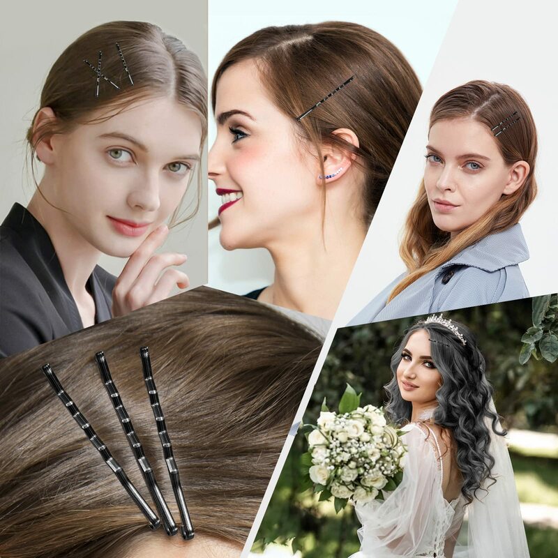 Jepit rambut besar 7cm untuk wanita, 50 buah pegangan rambut hitam untuk rambut tebal jepit rambut panjang untuk tata rias