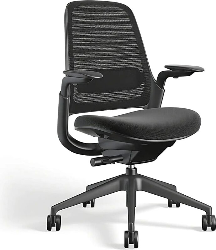 Series 1 Office Chair - Ergonomic Work Chair with Wheels for Carpet - Helps Support Productivity - Weight-Activated Controls,