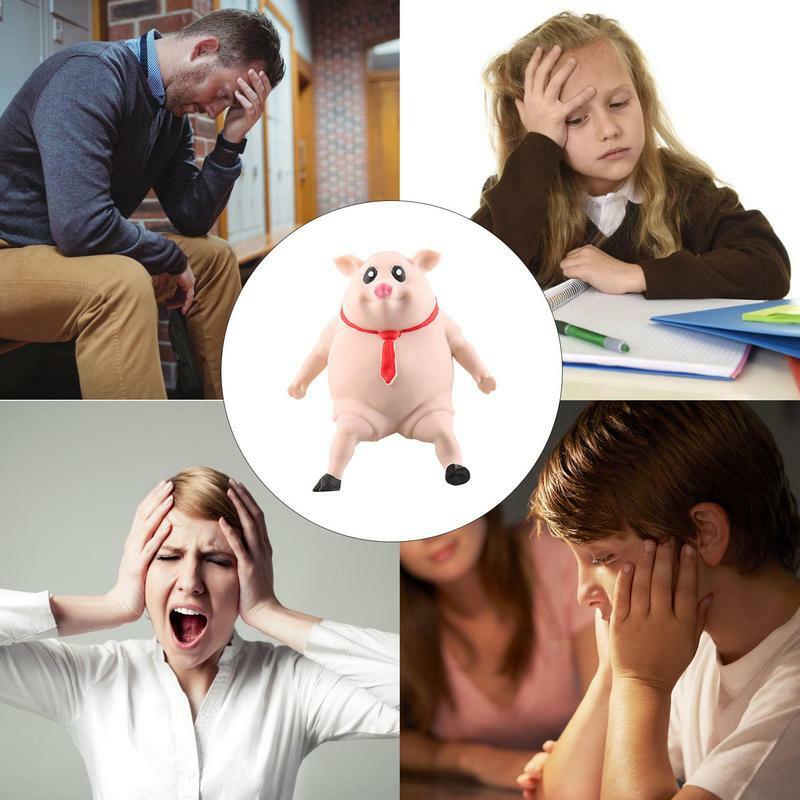 Piggy Squeeze Pink Pig Fidget Brinquedos, Brinquedo Descompressão, Slow Rebound, TPR, Boneca Squishy, Anti Stress, Alívio do Estresse, Crianças, Adulto