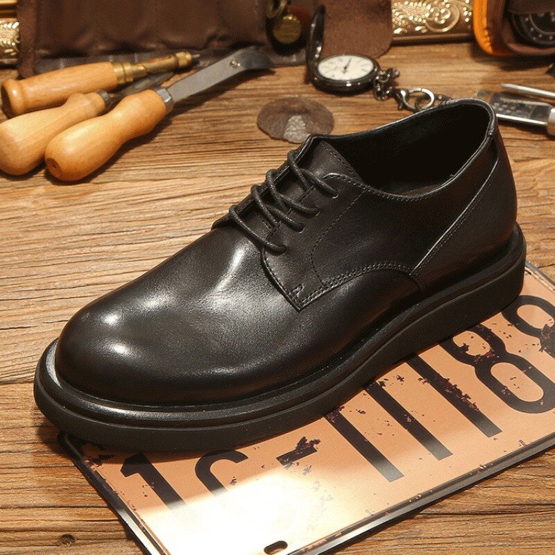 Zapatos formales de cuero suave para hombre, calzado de lujo hecho a mano, de calidad, de diseñador británico, de estilo Casual, de negocios, Social, Derby, Otoño, 2024