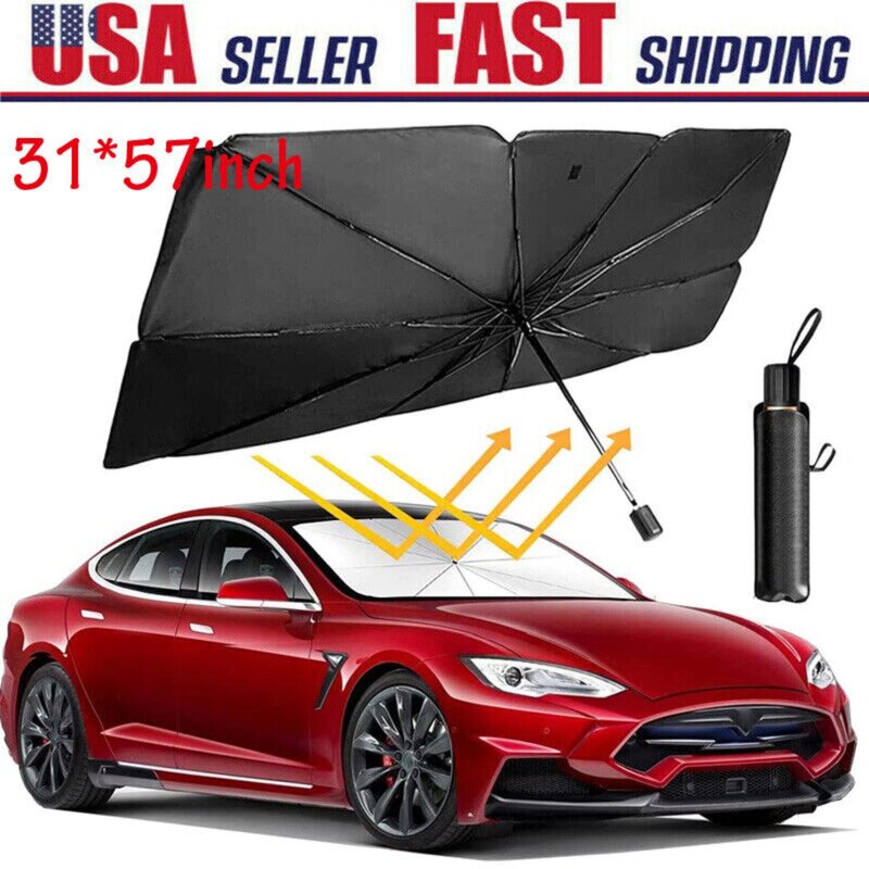Auto Voorruit Zonnescherm Opvouwbare Paraplu, Voorruit Bedekt Met Parasol-