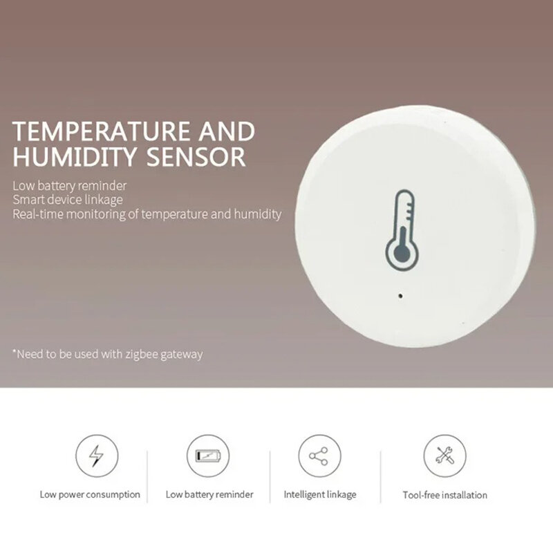 Tuya 스마트 지그비 온도 및 습도 센서, 실내 온도계 모니터, 알렉사 구글 홈 자동화 작동, 1 개