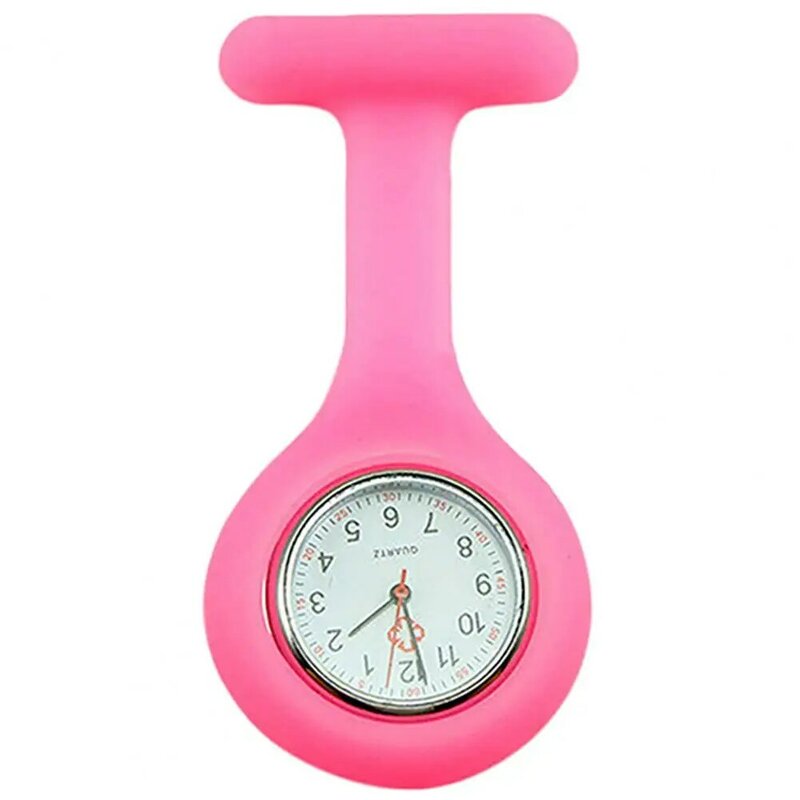 Women Portable Mini Pocket Watches Silicone Nurse Watch Brooch Tunic Fob Watch Quartz Watch Brooch Fob Medical Watches Clock