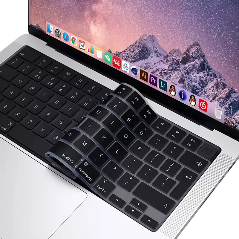 Cubierta de teclado Compatible con MacBook Air 13,6, M2, M3, A3113, A2681, A3114, MacBook Pro14, 16 M1, A2442, A2485, A2779, A2780, con ID táctil