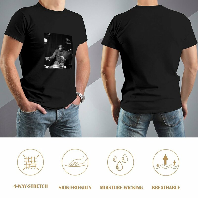Elvin Jones T-Shirt T-Shirt kurze lustige T-Shirt schwarze T-Shirts Bluse lustige T-Shirts für Männer