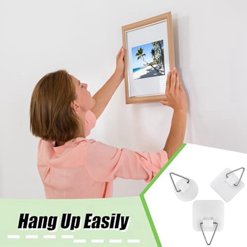45Pcs Frame Hangers Without Nails For Wall Art Photo Frame Bathroom Closet Kitchen Home Door