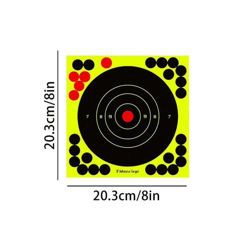 Fluorescent Launch Target Stickers Adhesive Reactive Stick Launch Targets Splatter 8 Inch Paper For Women Men Launch Training