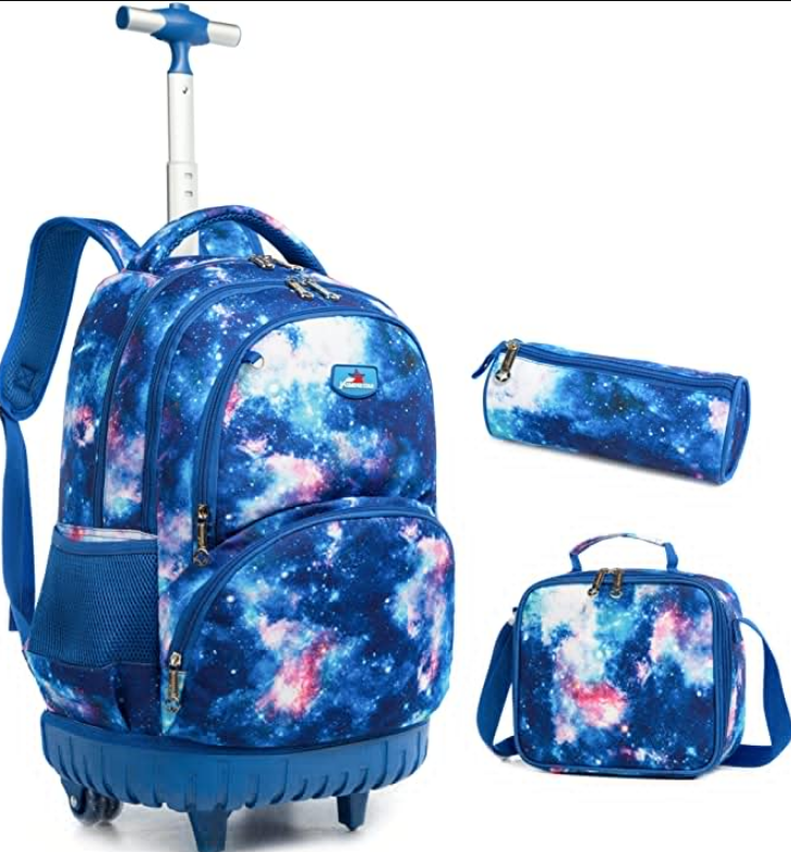 Jasminestar dzieci szkolna torba na kłókach plecak z torba na Lunch piórnik dla chłopców i dziewcząt 18 cal plecak na kółkach torba na kółkach