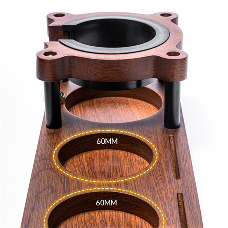 Alfombrilla de madera para manipulación de café, soporte para Barista, Base de soporte para bandeja, 51/53/54/58mm