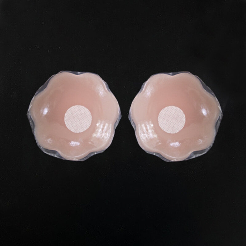Plaster na klatkę piersiową dla kobiet silikonowy osłona na sutek wielokrotnego użytku płatki na piersi unoszenie niewidoczny biustonosz PastiesBra wyściółka naklejka samoprzylepna Pad﻿