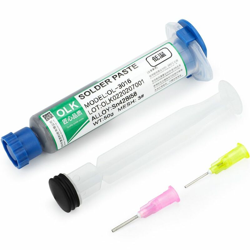 30/50g Low Temperature Lead-free Syringe No Clean Solder Paste For Iphone Repair Led Sn42bi58 138℃ Smd Welding Paste