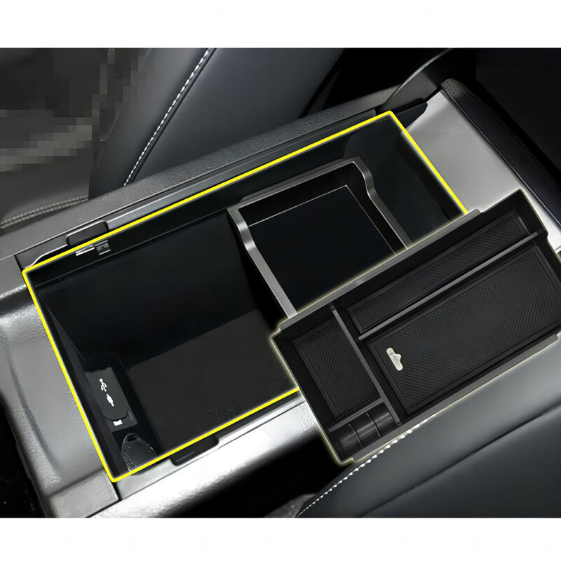 Compartimento central para coche, bandeja de almacenamiento para reposabrazos, ABS, color negro, para Lexus ES350, ES300H, ES250, 2013, 2014, 2015, 2016, 2017