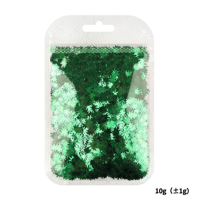 10g/Bag Summer Spring Green Shape Glitter Four Leaf Sequins Laser Flakes DIY Manicure Holographic Glitter Nails Art Accessories