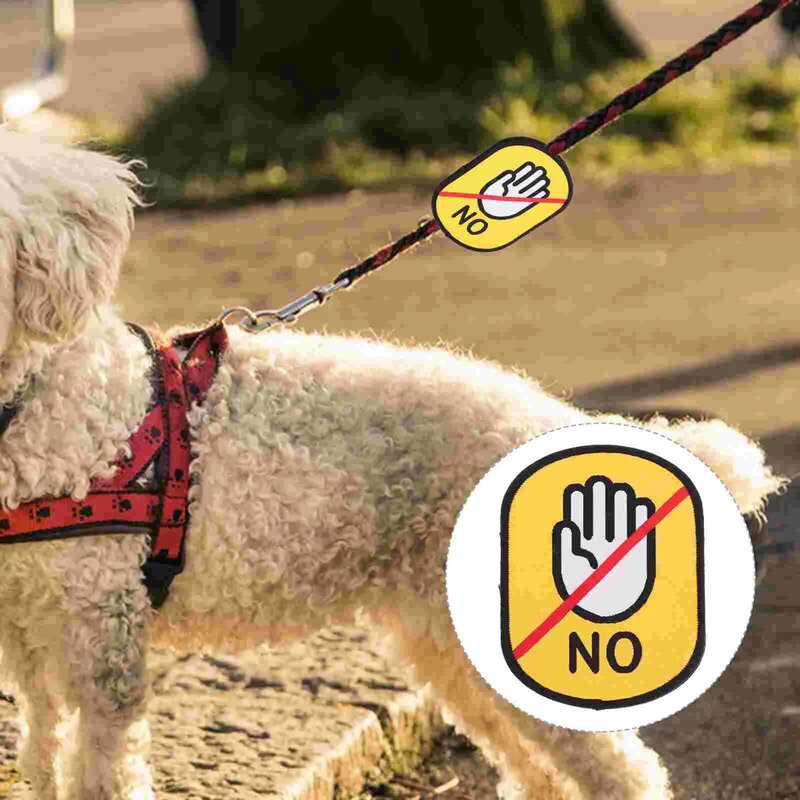 1/2 Stuks Puppy Label Kraag Identificatie Sticker Dog Tags Id Huisdier Riem Niet Aanraken Teken Stickers Gegraveerde Patch Stickers