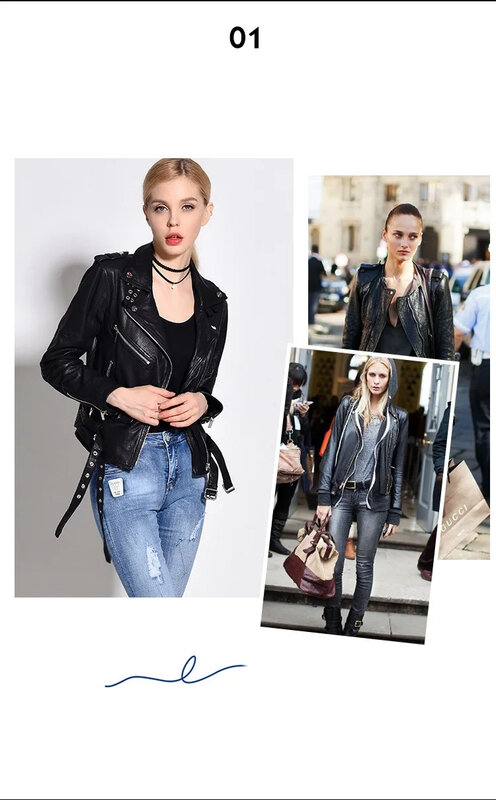 2024 진짜 가죽 여성 코트, 바이커 무두질 양가죽 재킷, 블랙 슬림 의류, 판매, 무료 배송