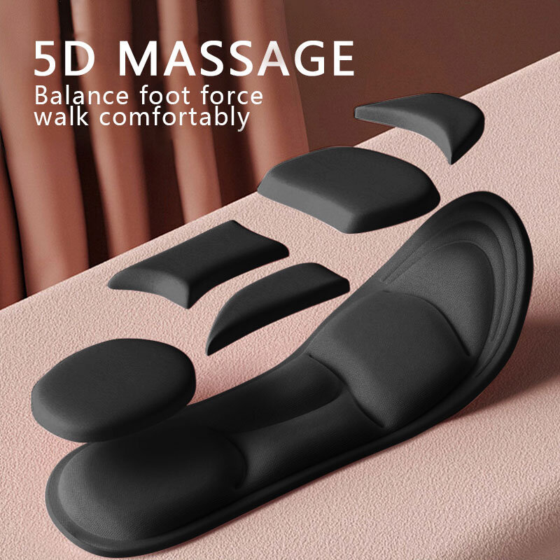 5d massagem palmilhas de espuma de memória para sapatos sola almofada respirável esporte correndo palmilhas para pés palmilhas ortopédicas