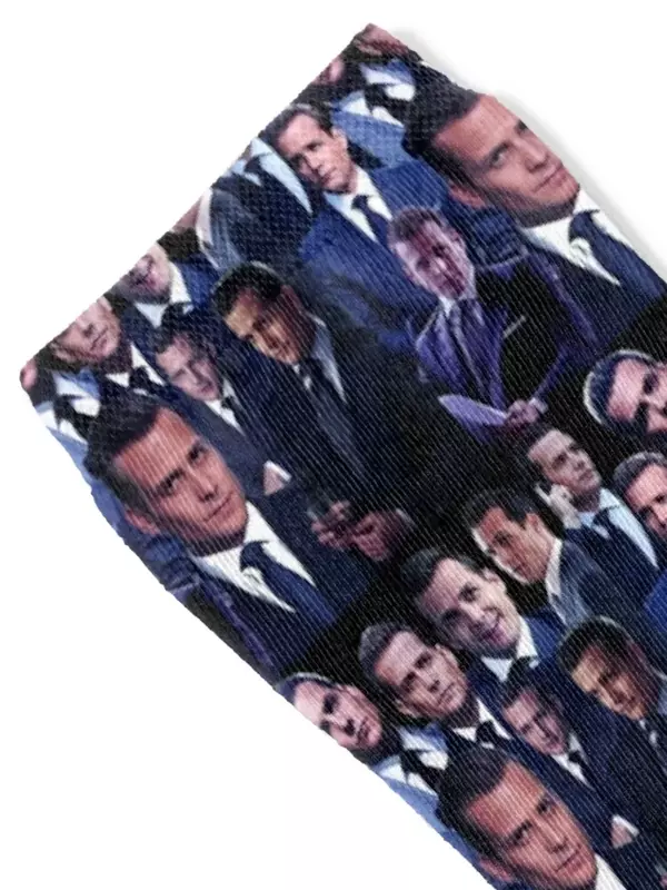Harvey Specter suits collage tribute design 2022 Socks basketball anti-slip floor Socks Ladies Men's
