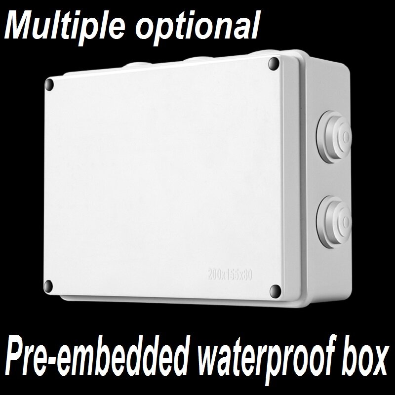 Pre-Embedded Waterdichte Box Monitoring Apparatuur Pvc Waterdicht Plastic Poreuze Verborgen Aansluitdoos Elektrische Behuizing