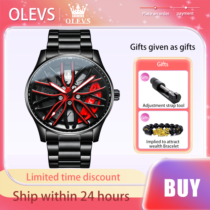 OLEVS Original Brand Men's Watches Luminous Waterproof Quartz Watch for Male Personality Stainless Steel Strap Trend Wristwatch