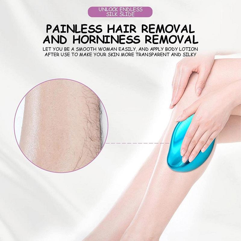 Crystal Hair Removal Stone Depilator para mulheres, borracha de cristal indolor, pernas, peito, braços, costas