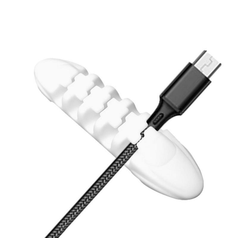 5-сетчатый гибкий держатель кабеля для передачи данных USB устройство для намотки кабеля гибкий шнур для управления кабелем зажимы для мыши наушников провода