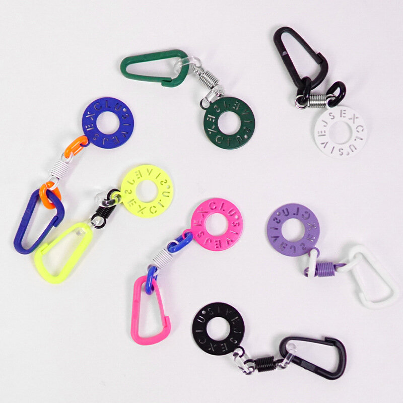 LLavero de cuerda de Color con correa para llaves, cordón de mosquetón de plástico, colgante de Bolsa Escolar, accesorios de llavero Premium, decoración de ropa