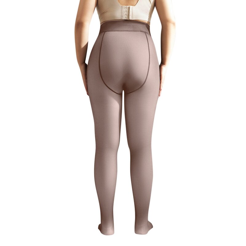 Pantyhose hangat wanita, celana ketat ukuran Plus 2023 Pantyhose tipis tebal beludru elastis bulu domba transparan musim dingin