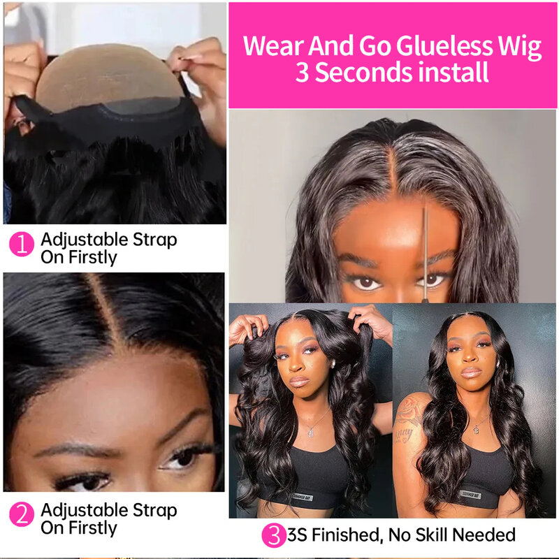 Easyme 30 32 Inch 13X6 Body Wave Lace Front Human Hair Wigs 13x6 HD Lace Frontal Wig 5X5 Ready To Wear Go Glueless Wig For Women