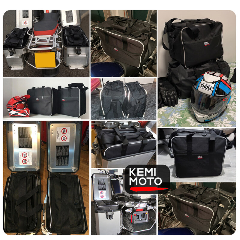 Sacos de bagagem internos pretos para motocicletas, sacos para BMW R1200GS, Adv, R 1200 GS, aventura, refrigerado a água, 2013-2017