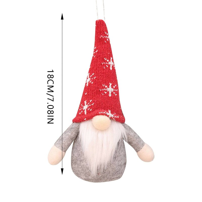 2023 Navidad Christmas Decoration Gnome Faceless Doll Santa Knitted Plush Xmas Tree Ornament Hanging Pendant Home Party Toys