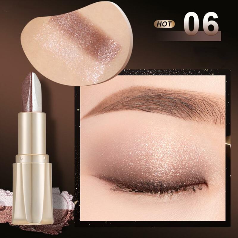 2 In 1 Double Color Gradient Velvet Eye Shadow Stick Eyes Eyeshadow Professional Lazy Lasting Waterproof Shimmer Makeup V3L6